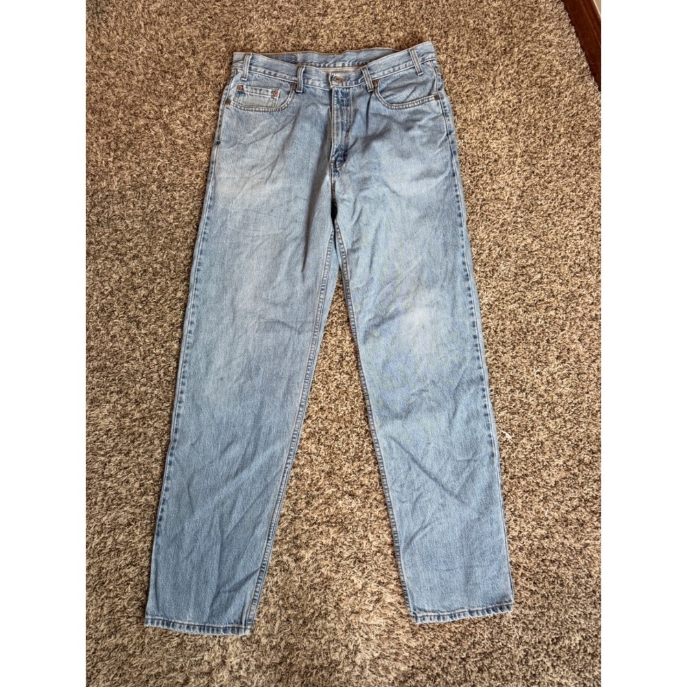 Levis 550 Relaxed Fit Tapered Leg Light Wash‎ Denim Jeans Mens 34x34 Vintage